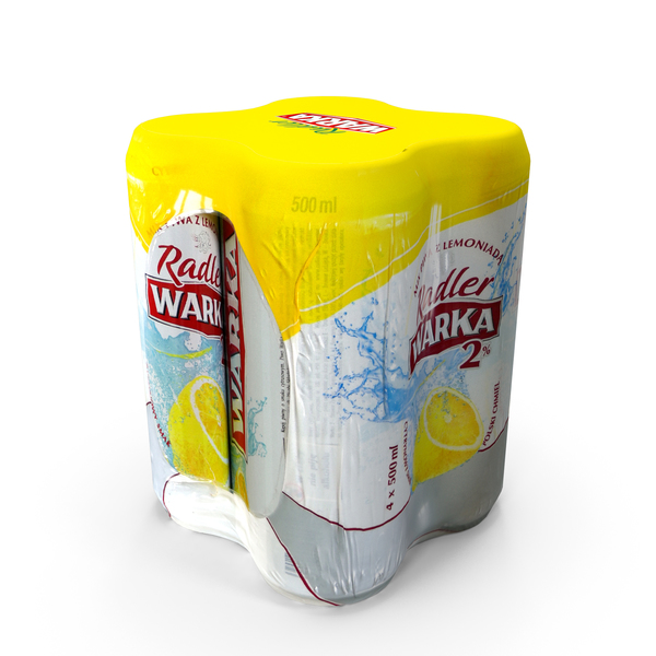 Beer Can Warka Radler Lemon 500ml 4pack 2019 PNG & PSD Images