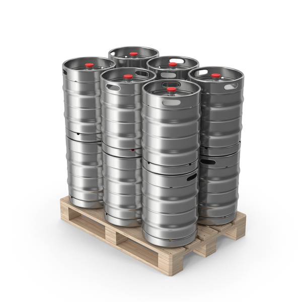 Beer Kegs On Wooden Pallet PNG Images & PSDs for Download | PixelSquid