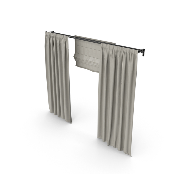 Roman Curtain: Beige Curtains PNG & PSD Images