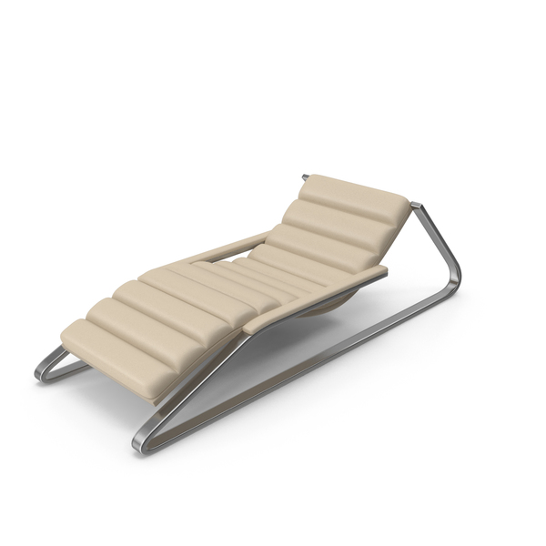 Beige Leather Sun Lounger PNG & PSD Images