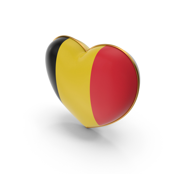 Belgium Country Flag In Heart Golden Frame PNG & PSD Images Belgium Country Flag In Heart Golden Frame PNG & PSD Images