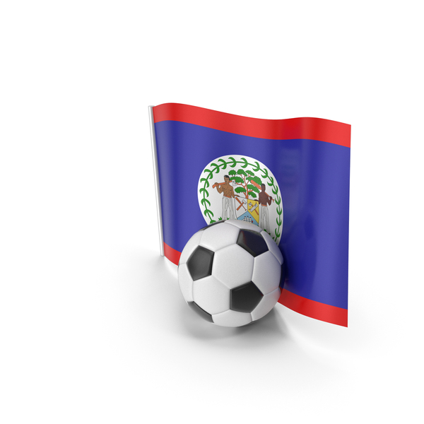 Belize Flag With Foot Ball PNG & PSD Images