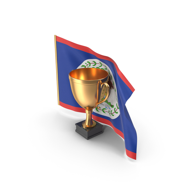 Belize Golden Trophy Flag PNG & PSD Images Belize Golden Trophy Flag PNG & PSD Images