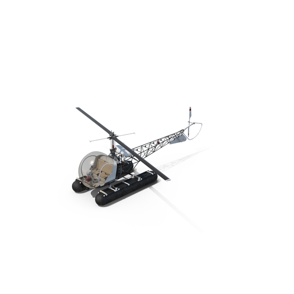 Service Helicopter: Bell 47 On Floats Object Service Helicopter: Bell 47 On Floats Object