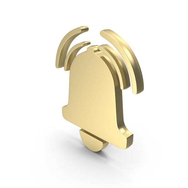 Computer Icon: Bell Ring Logo Gold PNG & PSD Images