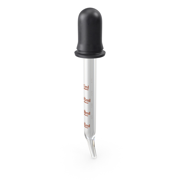 Pipette: Bend Tip Calibrated Medicine Dropper 1ml PNG & PSD Images