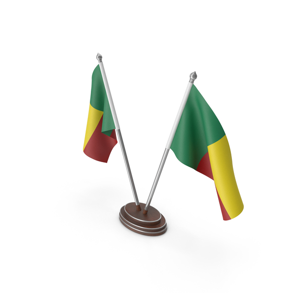 Flag: Benin Cloth Two Flags Stand PNG & PSD Images