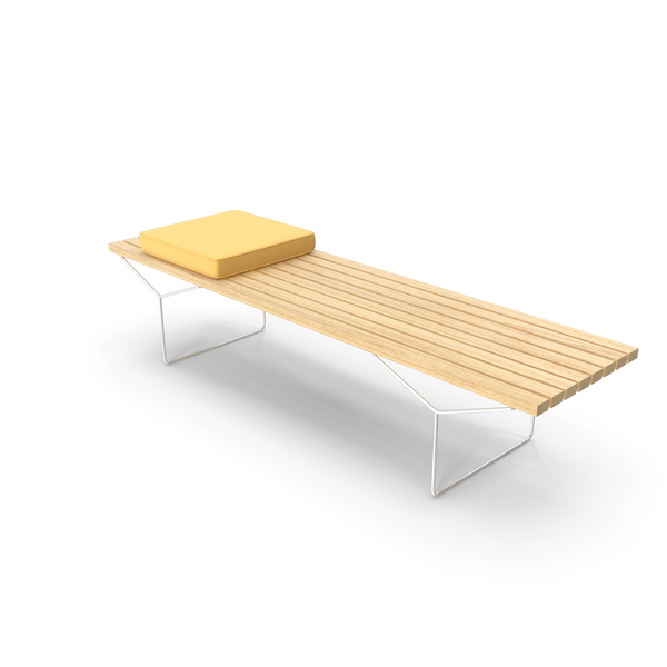 Wooden: Bertoia Bench With Seat Cushions PNG & PSD Images Wooden: Bertoia Bench With Seat Cushions PNG & PSD Images