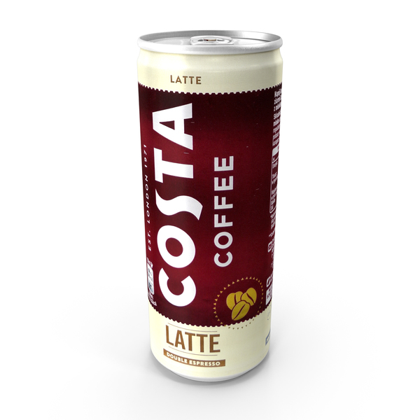 Cappuccino: Beverage Can Costa Coffee Latte 250ml 2020 PNG & PSD Images