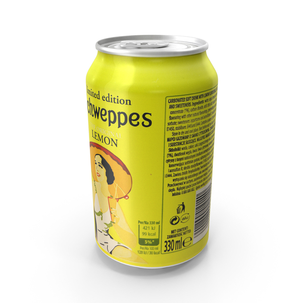 Soda: Beverage Can Schweppes Limited Edition Lemon 330ml PNG & PSD Images