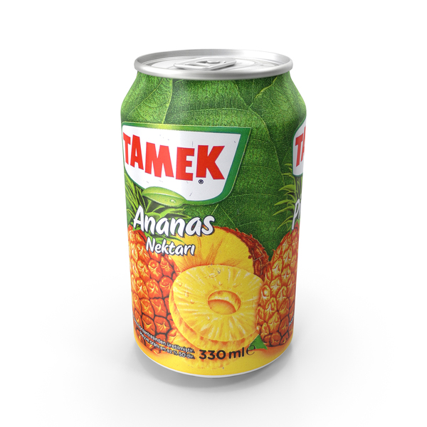 Soda: Beverage Can Tamek Pineapple Nectar 330ml PNG & PSD Images