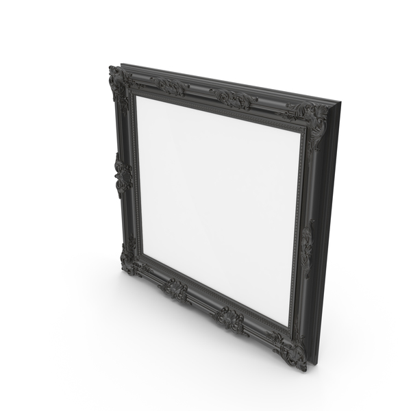 Big Black Baroque Picture Frame PNG & PSD Images Big Black Baroque Picture Frame PNG & PSD Images
