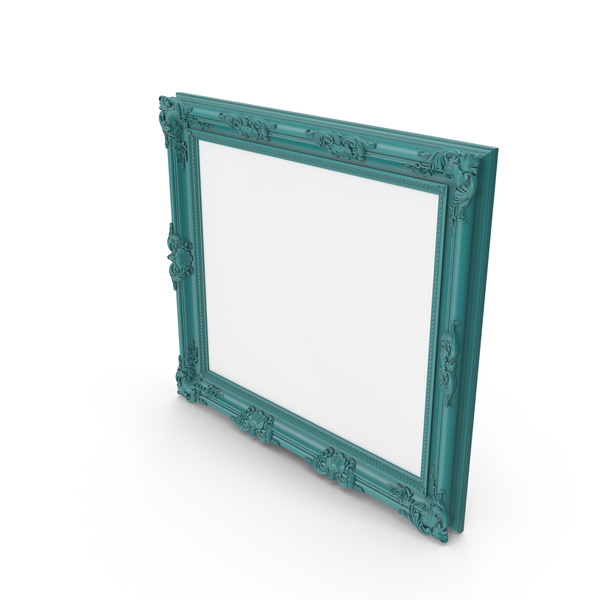 Big Green Blue Picture Frame PNG & PSD Images Big Green Blue Picture Frame PNG & PSD Images