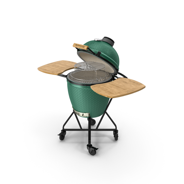 Big Green Egg Barbecue Grill Open PNG & PSD Images