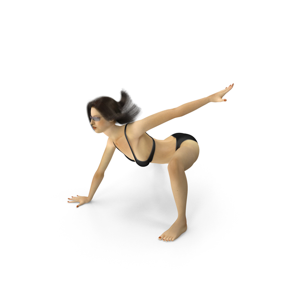 Woman: Bikini Girl Three Point Landing PNG & PSD Images Woman: Bikini Girl Three Point Landing PNG & PSD Images