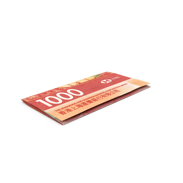 Currency: Bill 1000 Hong Kong Dollars Ground Fold PNG & PSD Images