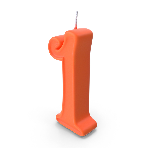 Birthday Candle Number 1 PNG & PSD Images