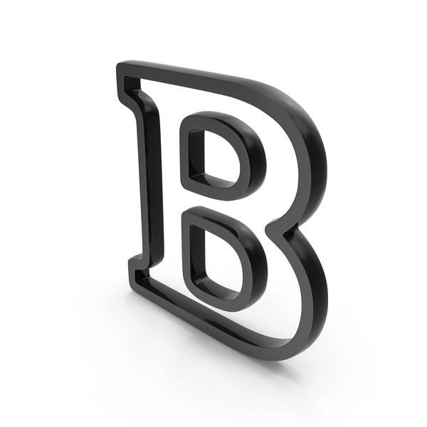 Symbols: Black Alphabet B Outline Icon PNG & PSD Images