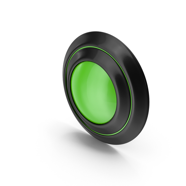 Pushbutton Switch: Black And Green Button PNG & PSD Images