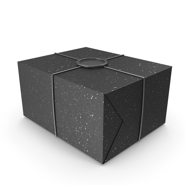 Box: Black and Silver Gift Wrapping with a Wax Seal PNG & PSD Images Box: Black and Silver Gift Wrapping with a Wax Seal PNG & PSD Images