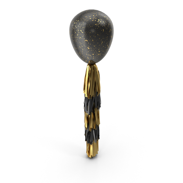 Balloons: Black Balloon with Gold and Black Tassel Garland PNG & PSD Images Balloons: Black Balloon with Gold and Black Tassel Garland PNG & PSD Images