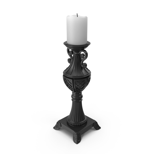 Holder: Black Baroque Candlestick PNG & PSD Images Holder: Black Baroque Candlestick PNG & PSD Images