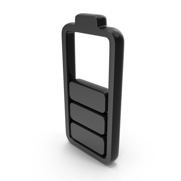 Symbols: Black Battery 3 Bars User Interface Icon PNG & PSD Images