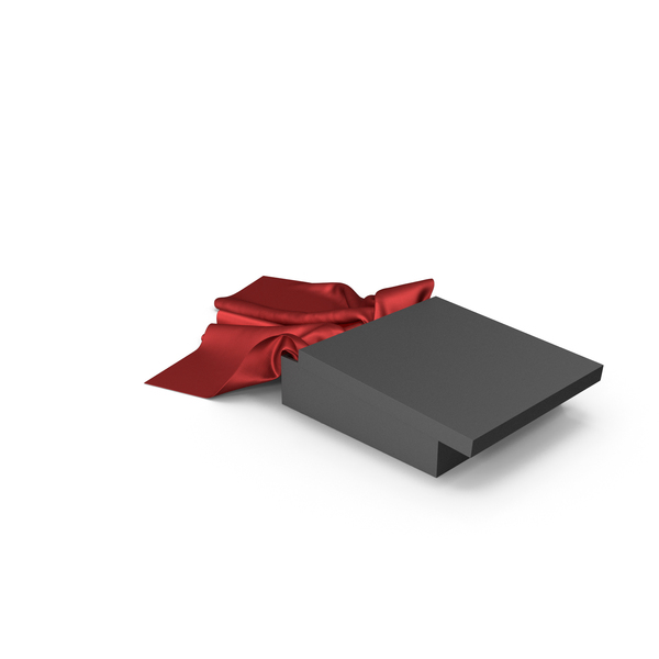 Gift: Black Box with Red Silk Scarf PNG & PSD Images Gift: Black Box with Red Silk Scarf PNG & PSD Images
