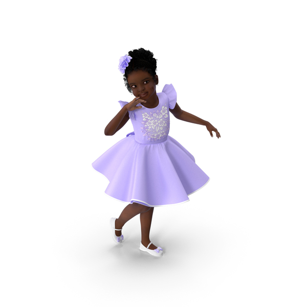 Dress: Black Child Girl Party Style Pose PNG & PSD Images