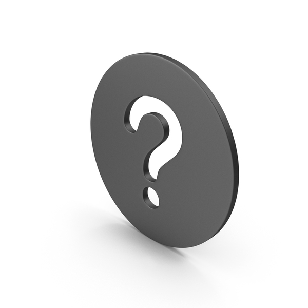Symbols: Black Circular Question Mark Symbol PNG & PSD Images