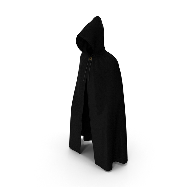 Black Cloak or Cape with Hood PNG & PSD Images