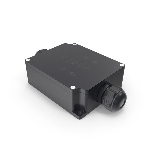 Electric: Black Closed Junction Box for 2 Wires PNG & PSD Images Electric: Black Closed Junction Box for 2 Wires PNG & PSD Images