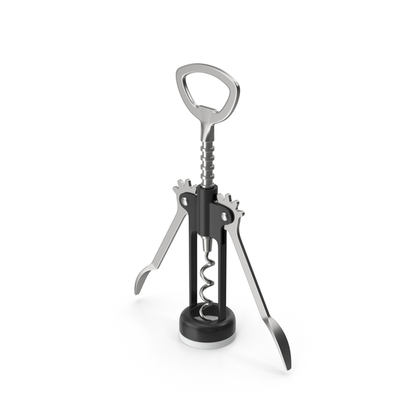 Corkscrew: Black Cork Opener PNG & PSD Images