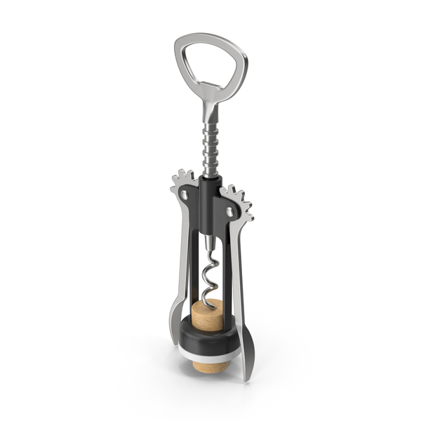 Black Corkscrew With Cork PNG & PSD Images Black Corkscrew With Cork PNG & PSD Images