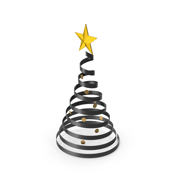 Black Curly Ribbon Christmas Tree PNG & PSD Images Black Curly Ribbon Christmas Tree PNG & PSD Images