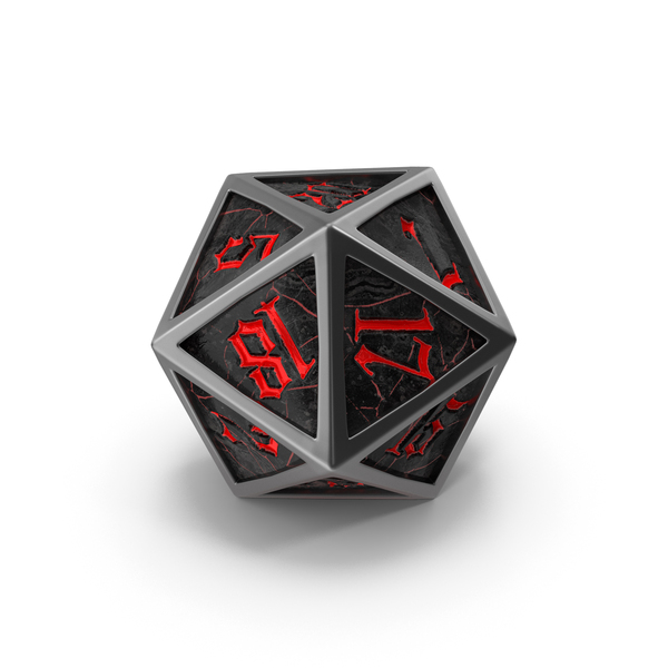 D20 Die Black Red PNG Images & PSDs for Download | PixelSquid - S123227863