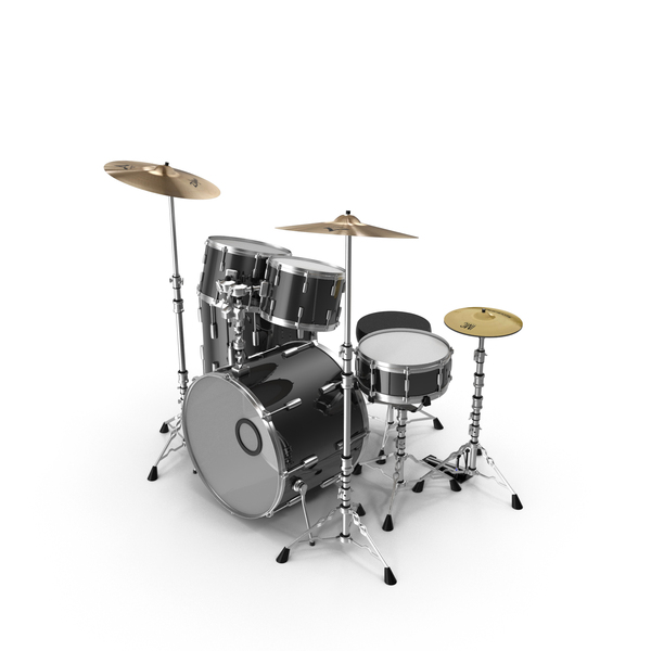 Kit: Black Drum Set PNG & PSD Images