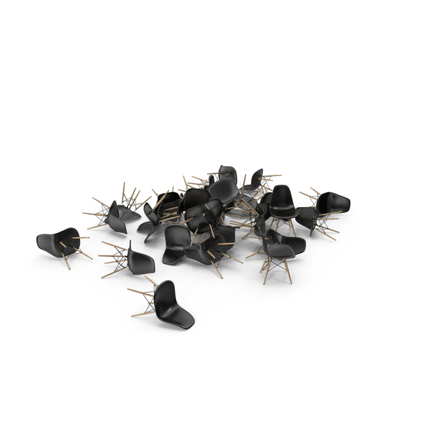 Chair: Black Eames Plastic Side Chairs Heap PNG & PSD Images Chair: Black Eames Plastic Side Chairs Heap PNG & PSD Images