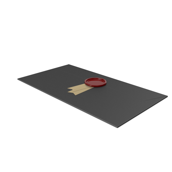 Black Envelope with Ribbon and Wax Stamp PNG & PSD Images Black Envelope with Ribbon and Wax Stamp PNG & PSD Images