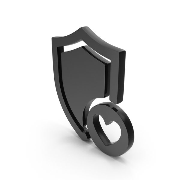 Symbols: Black Favourites Shield Icon PNG & PSD Images