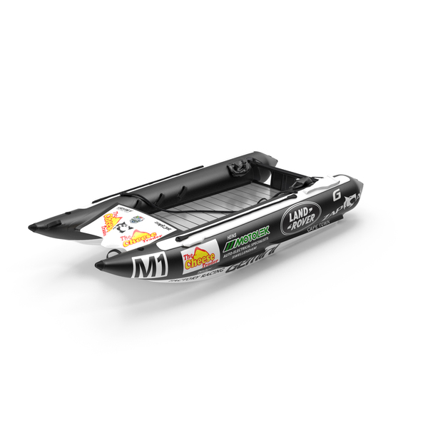 Motorboat: Black Gemini Zapcat F1 Racing Boat PNG & PSD Images