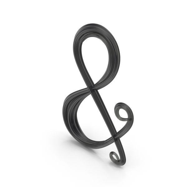 Symbols: Black Glass Ampersand Symbol PNG & PSD Images
