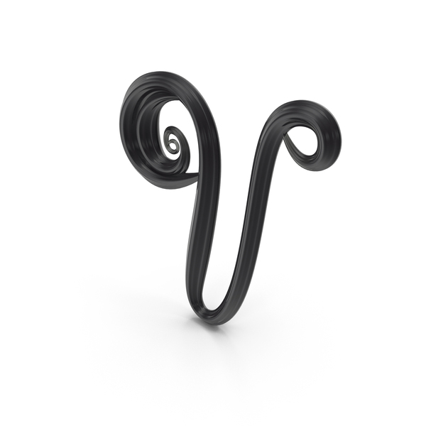 Language: Black Glass Letter V PNG & PSD Images