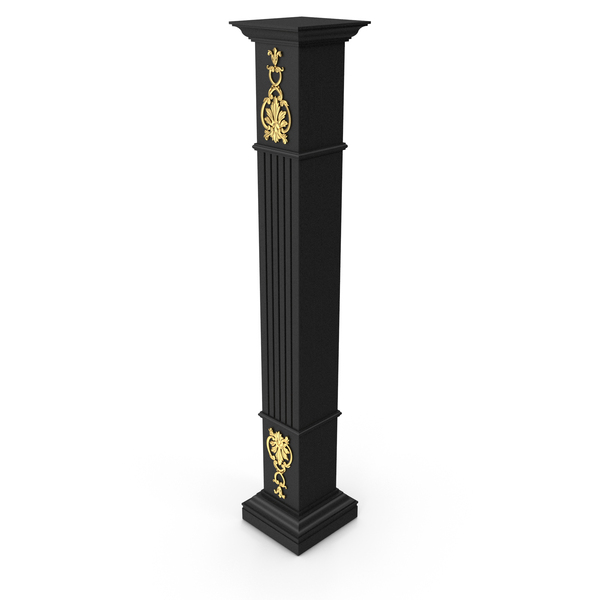 Black & Gold Decorative Column PNG & PSD Images Black & Gold Decorative Column PNG & PSD Images