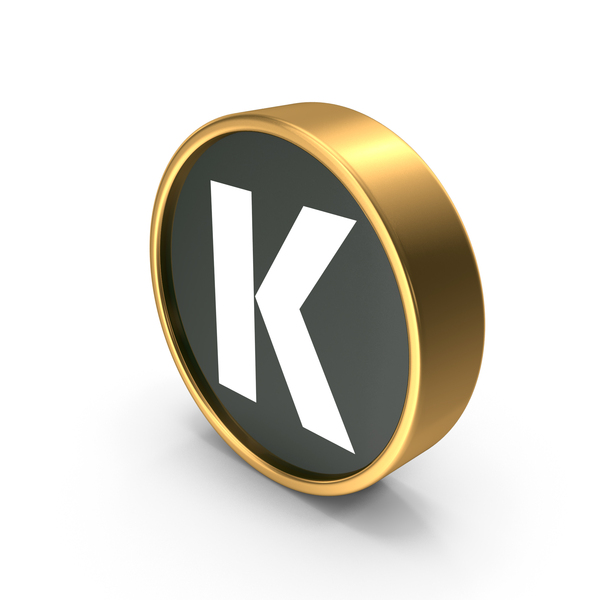 Language: Black & Gold Round Alphabet K Button PNG & PSD Images