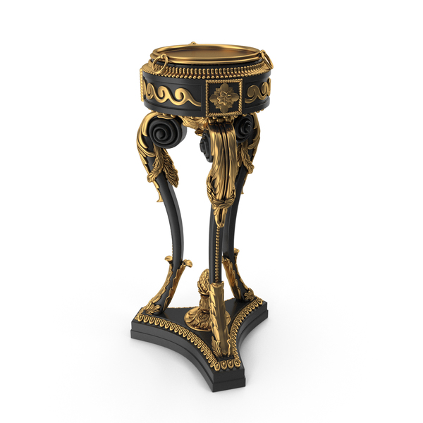 Black Golden Baroque Planter PNG & PSD Images Black Golden Baroque Planter PNG & PSD Images