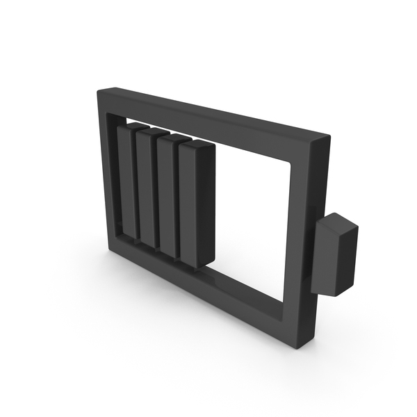 Logo: Black Half Battery Icon PNG & PSD Images