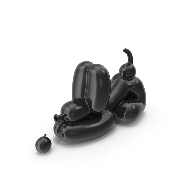 Animals: Black Happy POPek Balloon Dog PNG & PSD Images Animals: Black Happy POPek Balloon Dog PNG & PSD Images