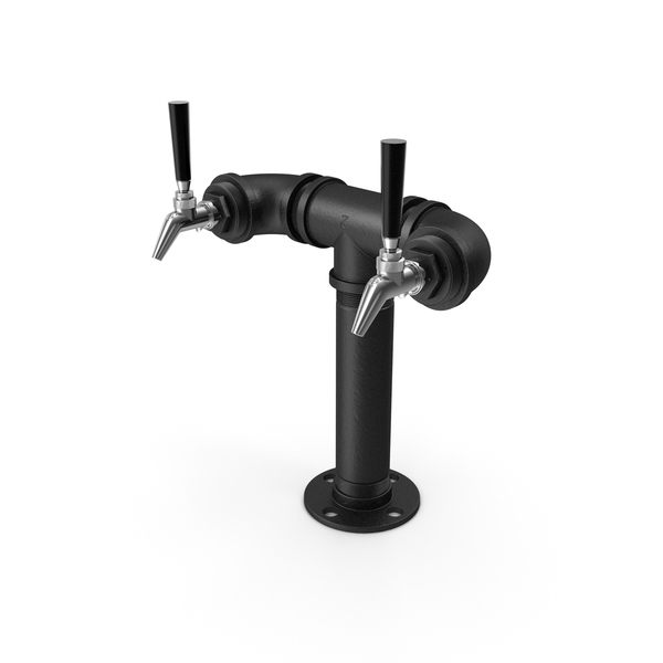 Black Iron Pipe Beer Tower Double Tap PNG & PSD Images Black Iron Pipe Beer Tower Double Tap PNG & PSD Images