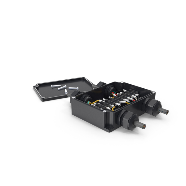 Wire: Black Junction Box with 4 Wires PNG & PSD Images Wire: Black Junction Box with 4 Wires PNG & PSD Images